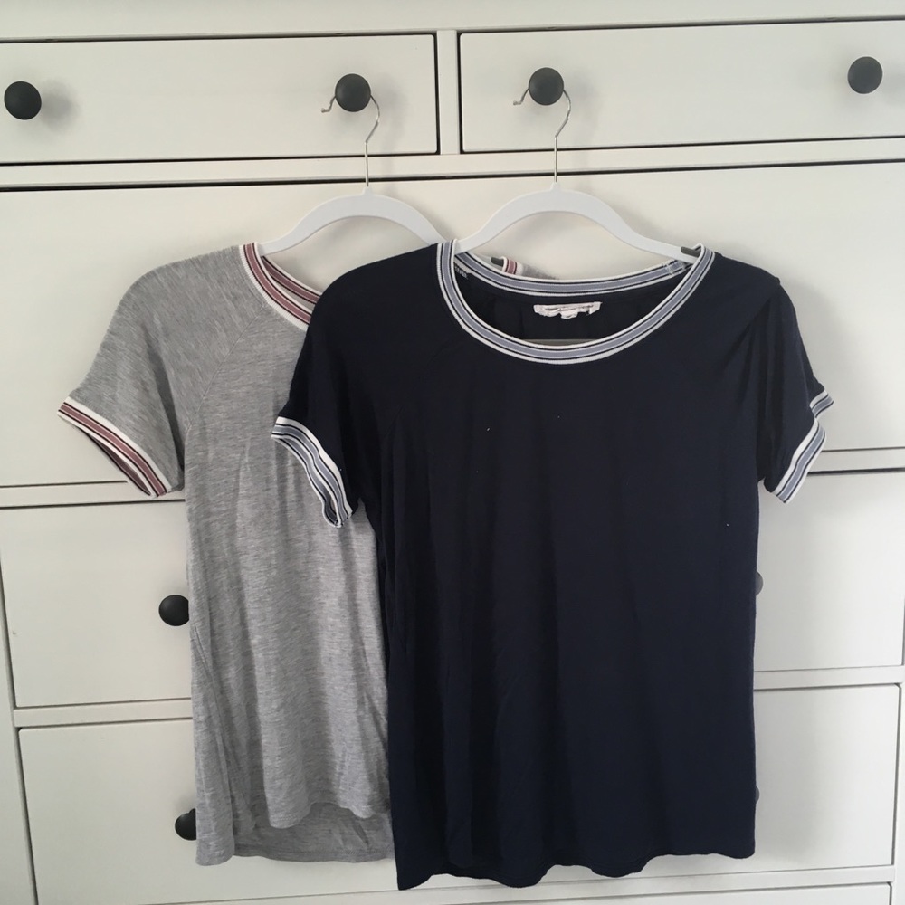 Gray and Navy Tees